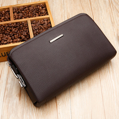 Leather Anti-theft Clutch