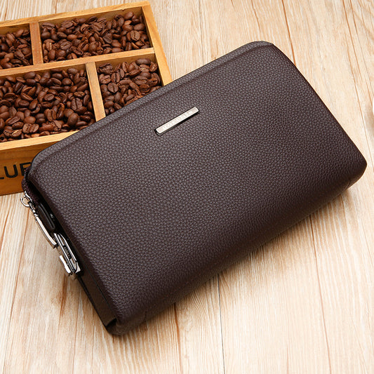 Leather Anti-theft Clutch