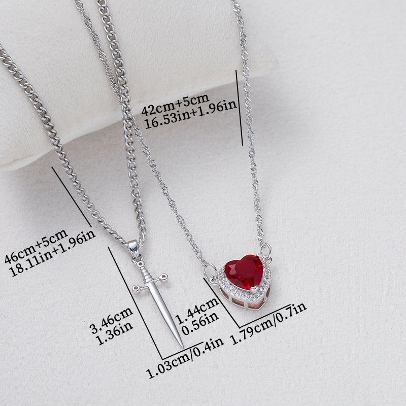Heart & Sword Necklace