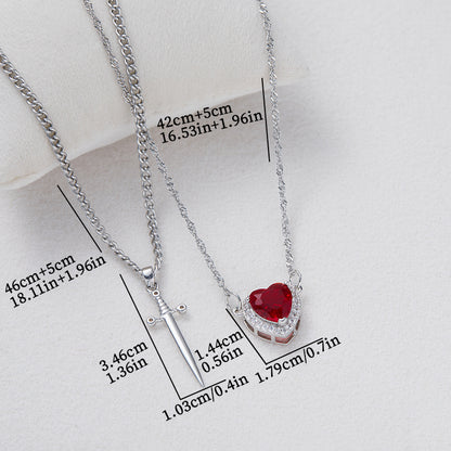 Heart & Sword Necklace