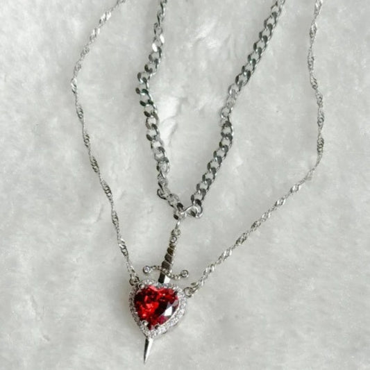 Heart & Sword Necklace