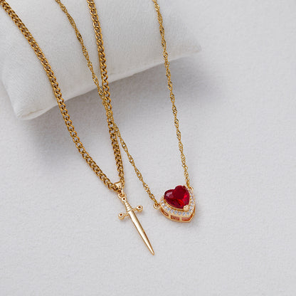 Heart & Sword Necklace