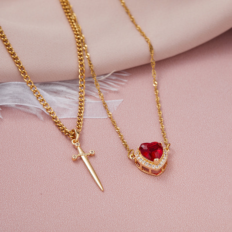 Heart & Sword Necklace