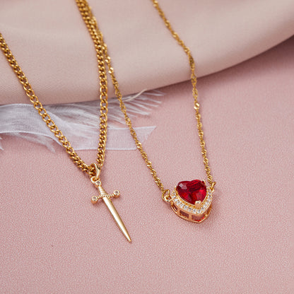 Heart & Sword Necklace